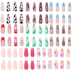 Extra Long Coffin Nail French Ballerina Full Cover