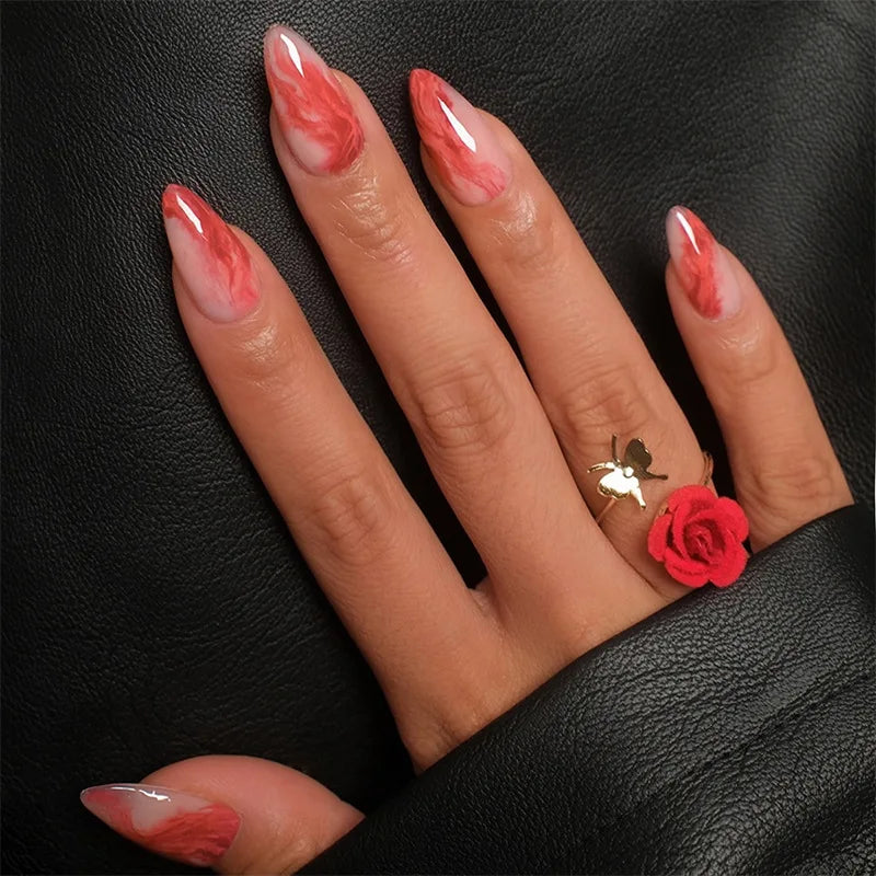 24 Pc Vibrant Almond Press-On Nail Set