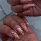 24 pc  Star French Almond Press-On Nails