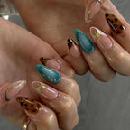 24 pc  Star French Almond Press-On Nails