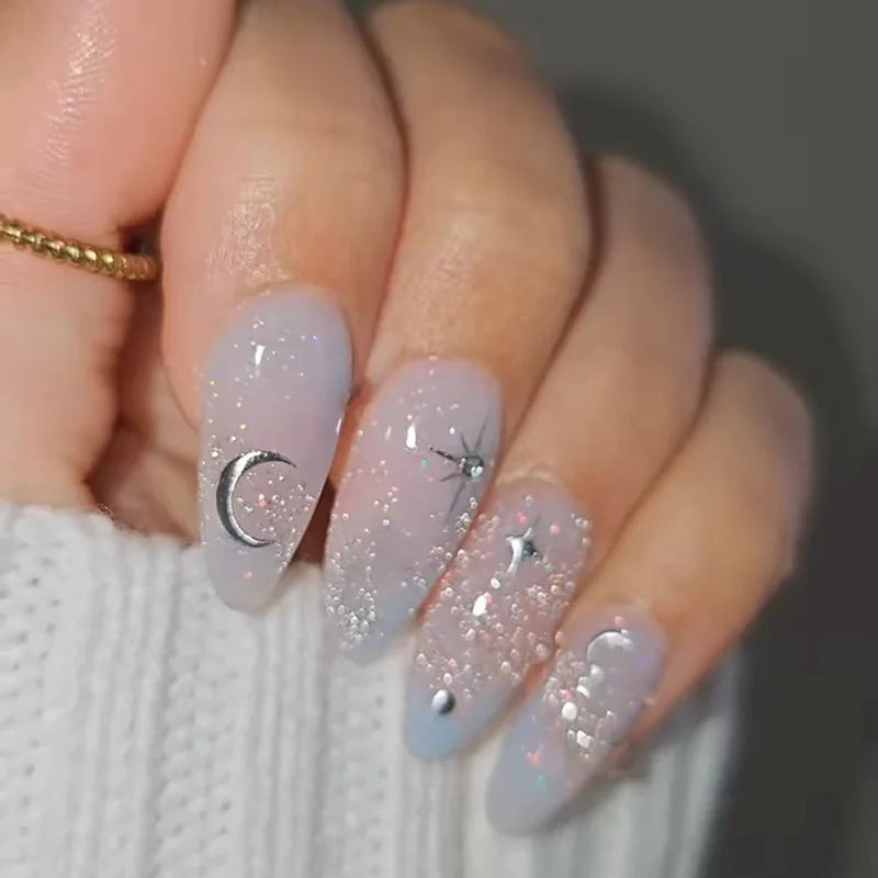 Butterfly Press-On Nails with Jelly Glue