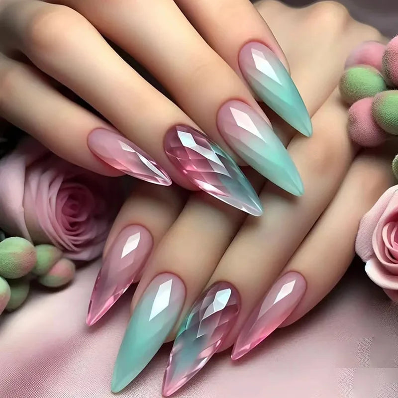 Butterfly Press-On Nails with Jelly Glue