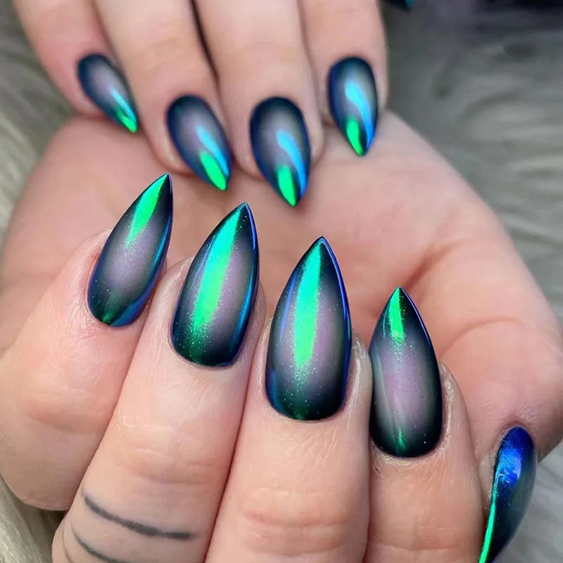 Butterfly Press-On Nails with Jelly Glue