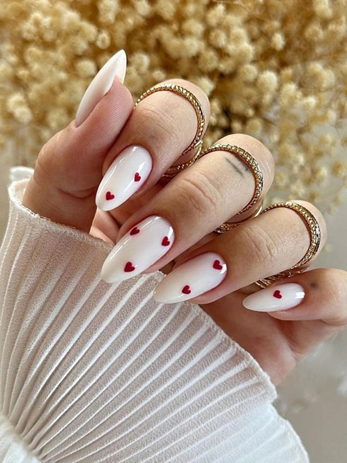 Long Almond Press-On Nails