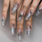 3D Star Brown French Press-On Nails
