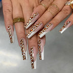 Extra Long Coffin Nail French Ballerina Full Cover