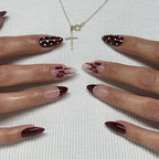 24 pc  Star French Almond Press-On Nails