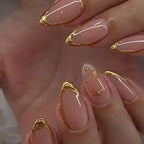 24 pc  Star French Almond Press-On Nails