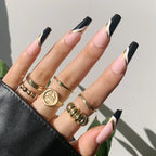 Extra Long Coffin Nail French Ballerina Full Cover