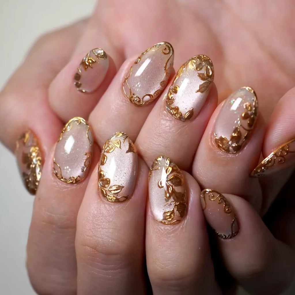 24 Pc Vibrant Almond Press-On Nail Set