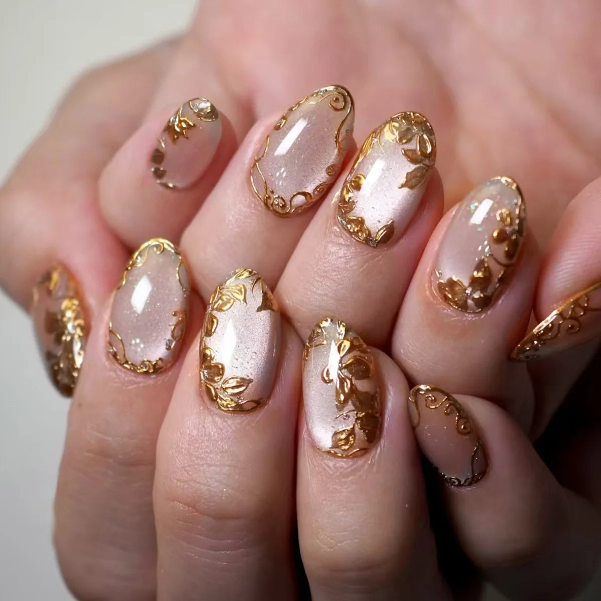 24 Pc Vibrant Almond Press-On Nail Set