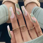 Extra Long Coffin Nail French Ballerina Full Cover