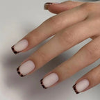 Leopard French Long Square Press-On Nails