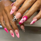 24 pc  Star French Almond Press-On Nails