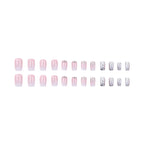 Medium Short White Press-On Nails