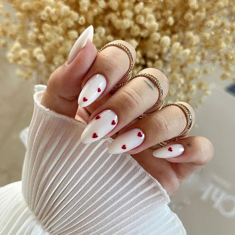Long Almond Press-On Nails