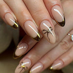 24 pc  Star French Almond Press-On Nails