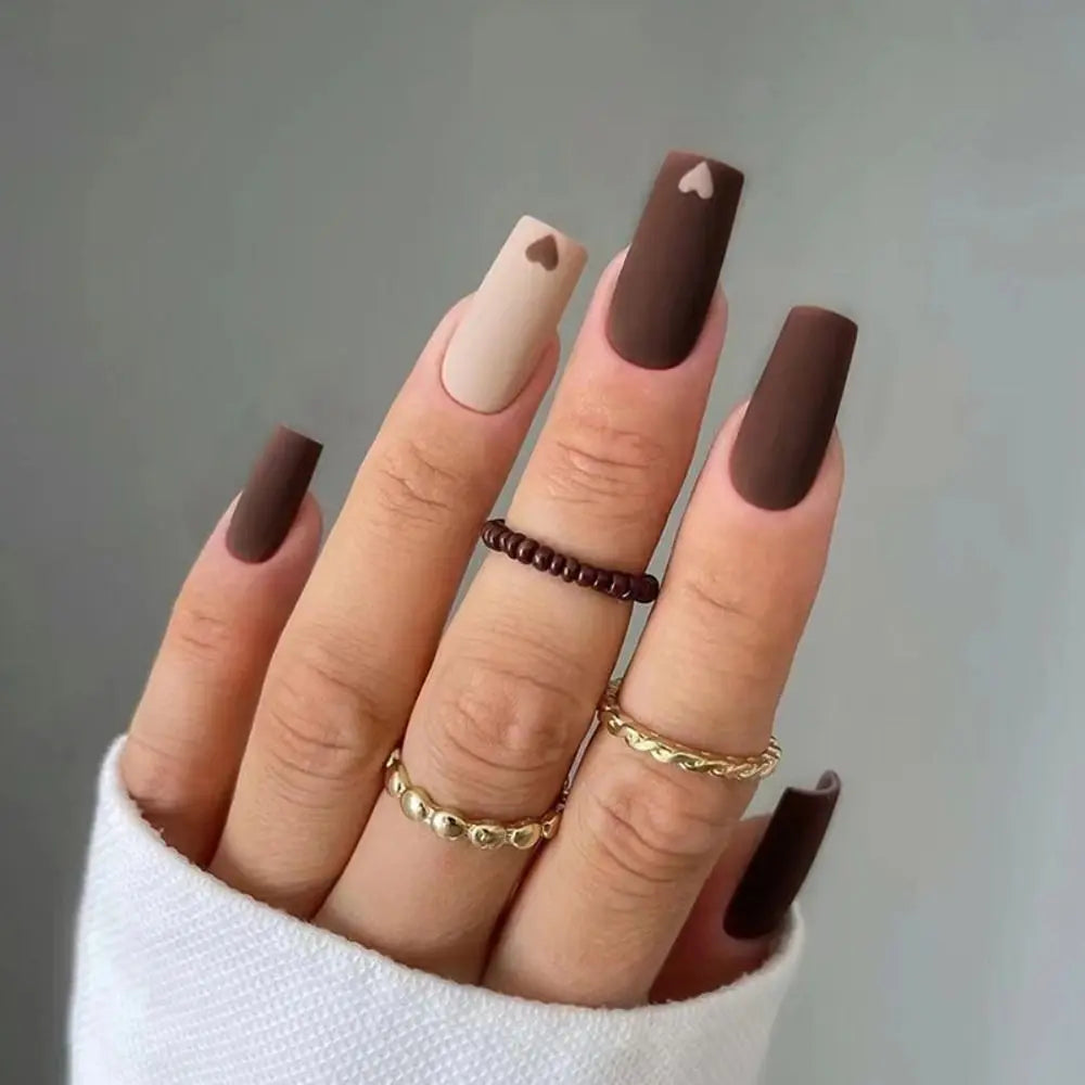 Leopard French Long Square Press-On Nails